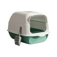 thumbnail image 2 of Hooded Cat Litter Box - Fully Enclosed Pet Toilet with Lid - Easy Clean Handheld Design for Kitten & Cat Hygiene, 2 of 6