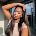 thumbnail image 5 of LUVME 13x4 Lace Front Wig 20" MB30# Medium Brown 100% Human Hair Pre Plucked Bleached Knots Glueless Straight 1 Piece, 5 of 7