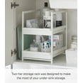 thumbnail image 2 of Yamazaki Home Under-Sink Rack with Pull-Out Shelf, White, Steel, Adjustable Tiers, 2 of 7