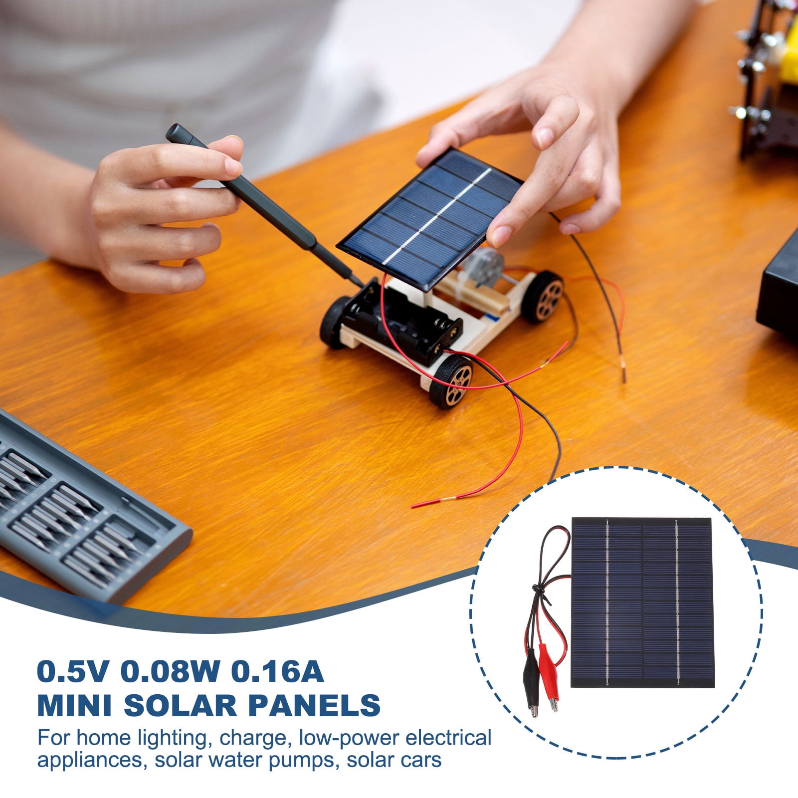 2W Mini Solar Panels, 12V 0.17A Polycrystalline Solar Panel Trickle Chargers Solar Battery Charger