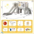 thumbnail image 7 of 12 in 1 Toddler Slide, NEORIVER Kids Indoor Slide for Toddlers 1-3 Years Old, Toddler Indoor Playground with Drawing Board, Golf Set, Ring Toss, Basketball Hoop and Storage, 7 of 7