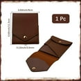 thumbnail image 2 of Cartera compacta multifuncional hecha a mano de cuero para guardar billetes con ranura para bolígrafo, tarjetero plegable minimalista delgado marrón., 2 of 7