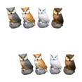 thumbnail image 6 of Raindrops 8 Pcs  Resin Owl Ornament Simulated Owl-Shaped Garden Birds Statue Sculpture Lawn Scene Decor, 6 of 8