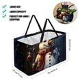 thumbnail image 2 of Snowman Large Reusable Foldable Oxford Cloth Shopping Bag with Collapsible Bucket, Storage Box, and Laundry Bag, 2 of 7