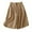 Khaki, variant on EDFBUYKRS Female Women Pants Casual Wide Leg Dress Pants for Women Petite Women's Wide Leg Pants Waist Quarter Pants Dropping Feel Summer Loose Thin Breathable Shorts L