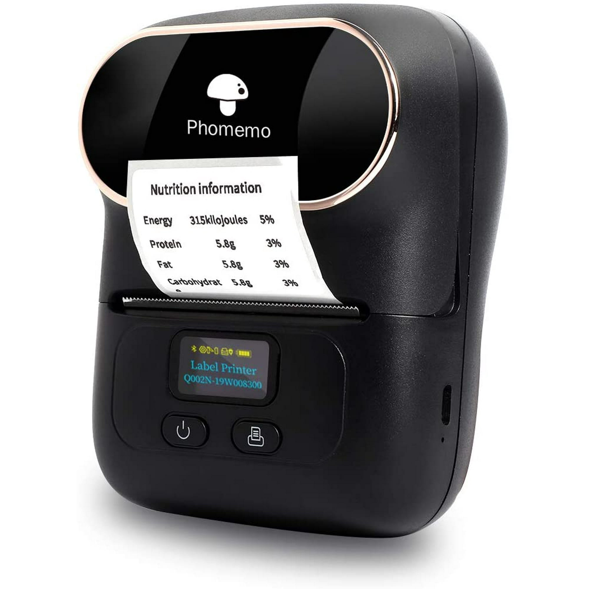 Phomemo M110 Label Maker - Portable Mobile Bluetooth Thermal Label Printer with Rechargeable Battery for Clothing,