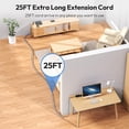 thumbnail image 3 of Cable de extensión de protección contra sobretensiones, NTONPOWER 4000J Regleta de protección contra sobretensiones con 12 salidas y 4 puertos USB (2USB C), extensor de salida de 3 lados, cable de ext, 3 of 5