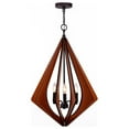thumbnail image 2 of Woodbridge Lighting Fins Foresee 3-light Wood Foyer Pendant in Cherry/Nickel, 2 of 2