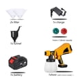thumbnail image 1 of 1000mL Electric Paint Gun Spray Gun High Power Electric Paint Sprayer Flow Control With 3 Nozzle For 18V Battery ,Easy Use, 1 of 7