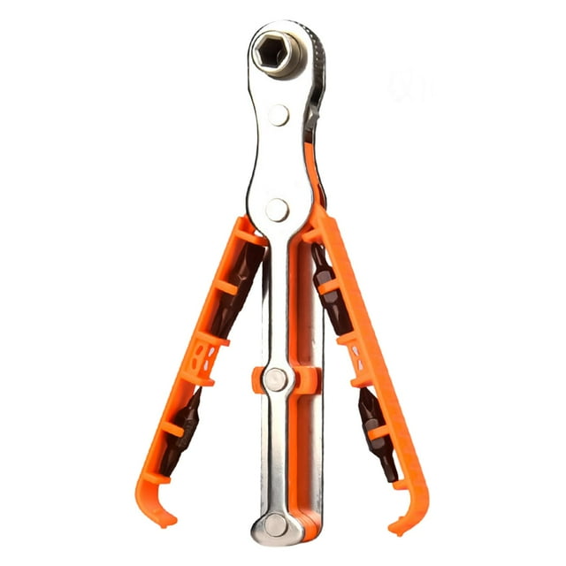 Destornillador de trinquete Kit de herramientas de reparación para el hogar Kit de herramientas multiusos desmontable para Naranja