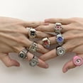 thumbnail image 3 of CC TOY Vintage Punk Elastic Stretchy Quartz Watch Rings for Women Man Lover Pair Watches, 3 of 8