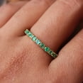 thumbnail image 7 of Sterling Silver Emerald Eternity Band Ring: May Birthstone Wedding Band, 7 of 7