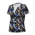 thumbnail image 2 of Naloa Astronauts in sport Print T-Shirts Short Sleeve V Neck Tees for Women Fashion Tops Trendy Lightweight Soft Casual Summer Outfits Clothes, 2 of 5