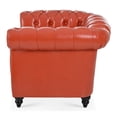 thumbnail image 6 of Xukmct PU Leather 1 Seater Sofa Chair for Living Room, Office, Home, Bedroom, Orange, 6 of 9