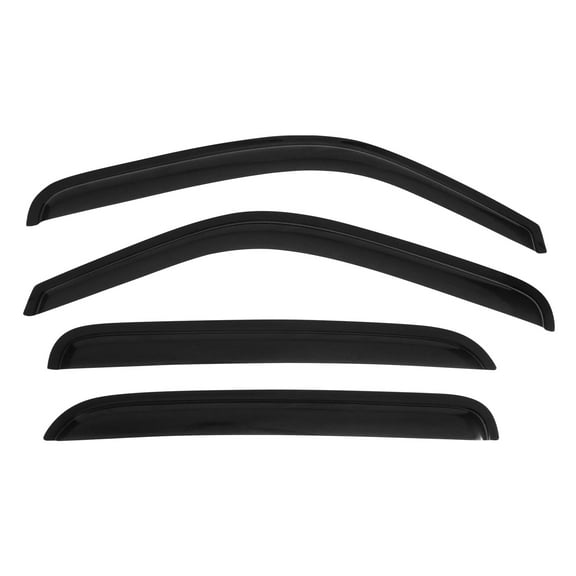 Ikon Motorsports Window Visors Vent Deflector Fit 01-06 Chevy Silverado GMC Sierra Crew Cab Acrylic 4Pc Set Outside Mount