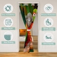 thumbnail image 2 of Funny Parrot Blackout Curtain 52"W X 80"L Couple Parrot Bird Door Drape Colourful Feather Door Curtain For Doorway Privacy For Adults Men Women Wild Rain Trees Animal Closet Curtain,Closet Door, 2 of 4
