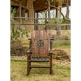 thumbnail image 3 of Leigh Country TX 93619 Char-Log Adult Outdoor Rocker with Fleur-De-Lis Medallion - Brown, 3 of 5