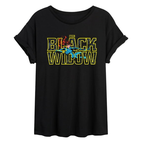 Marvel - Black Widow Type - Women's Oversized Graphic T-Shirt