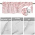thumbnail image 5 of Curtain Valance for Windows, Spring Summer Pink Cherry Blossoms Kitchen Valances Rod Pocket Short Curtains, Watercolor Plants Window Valance for Bedroom Bathroom Living room 60x14in, 5 of 9
