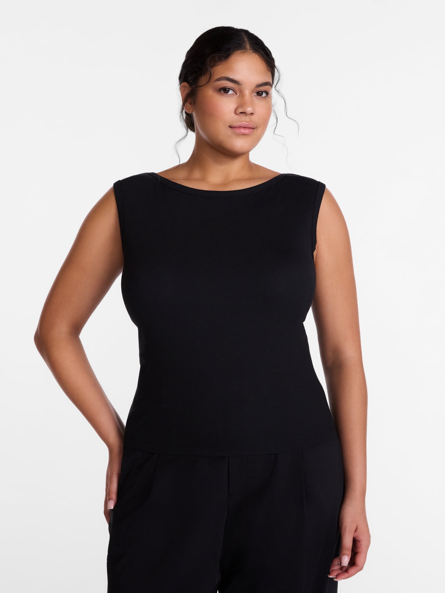 Avia Women's Boatneck Tank Top, Sizes XS-XXXL
