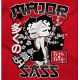 thumbnail image 2 of Kanji Style Betty Boop Major Sass Women's Long Sleeve T Shirt Brisco Brands S, 2 of 6