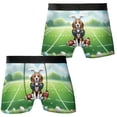 thumbnail image 3 of Happy Easter Hello Spring Beagle Playing Football All Over Print Boxer Briefs Underwear for Men Dad Beagles Dog Lover Gifts Idea - 13003, 3 of 6