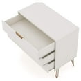 thumbnail image 4 of Manhattan Comfort Rockefeller Modern 3 Drawer Storage Dresser, Off White/Natural, 4 of 6