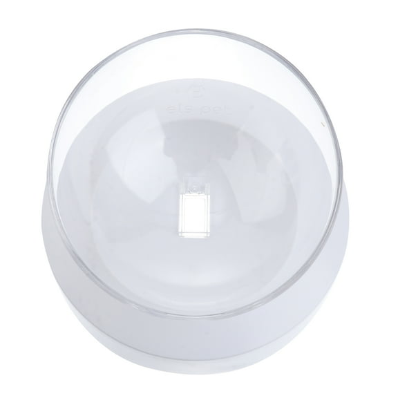 HONITANO 2Pcs Cat Feeding Bowl White Round Bowl for Kitten 16.5X16.5X3.7In