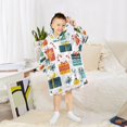 thumbnail image 6 of Christmas Gifts Pattern Wearable Blankets Hoodie Oversize Sherpa Wearable Soft Blanket Warm Cozy 3-14 Age, 6 of 7