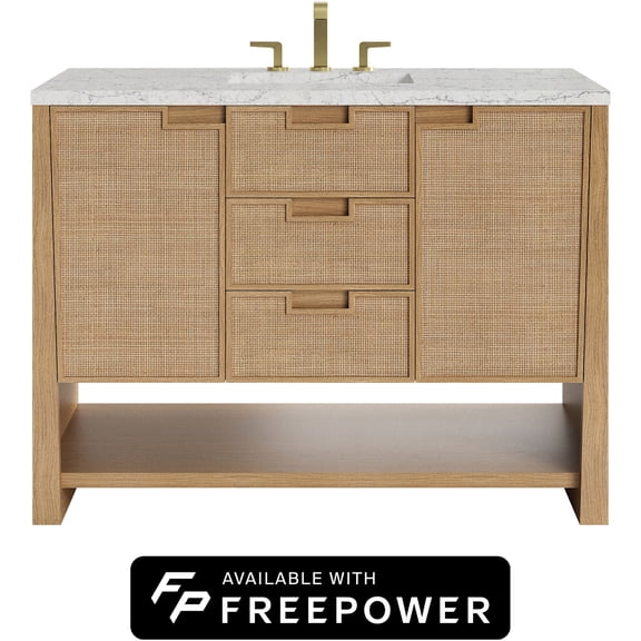 James Martin Vanities D225-V48-SSO-FEJP Solene 48" Free Standing Single Basin Oak Wood