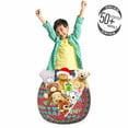 thumbnail image 3 of Ethnic Storage Toy Bag Chair, Continuous Demonstration of Colorful and Ethnic Motifs on Horizontal Strips, Stuffed Animal Organizer Washable Bag, Small Size, Multicolor, by Ambesonne, 3 of 3