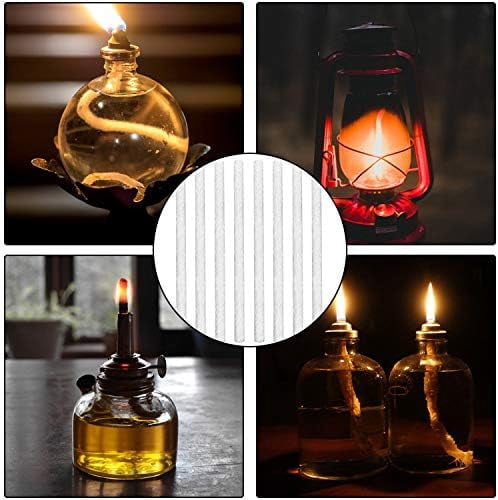 Atefa 20 Pcs Long Life Fiberglass Replacement Wicks,10'' Lighting Torches Wick,Citronella Wicks for Bottles,Indoor Decor and Outside Lanterns and Oil Lamps