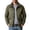 Army Green, variant on No Hood Mens Fleece Jackets Fleece Lined Full Zip Jackets Winter Long Sleeve Solid Color Work Collar Coats
