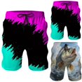 thumbnail image 2 of FUZHIQ Men's Linen Casual Shorts Comfort Stretch Outdoor Sweat Shorts Classic-Fit Summer Walking Shorts Knee Length Cargo Pants,S, 2 of 2