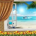 thumbnail image 4 of simhoa 3D Wall Hanging Tapestry Home Decorations Seaview For Living Room Bedroom L L, 4 of 8