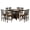 Cappuccino/Beige - 9-Piece, variant on Gabriel 9-piece Square Counter Height Dining Set Cappuccino