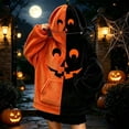 thumbnail image 5 of FUZHIQ Mens Womens Halloween Pumpkin Blanket Hoodie Oversized Sweatshirt with Face Mask Jack O Lantern for Cosplay Holiday Party, S-XXXL, 5 of 6