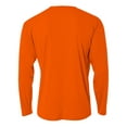 thumbnail image 2 of A4 N3165 Mens Cooling Performance Long Sleeve Crew - Safety Orange - M, 2 of 3