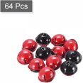 thumbnail image 3 of Jingle Bells, 64pcs 40mm Colorful Craft Christmas Jingle Bell with Star Cutouts for DIY, Christmas Holiday Party Decoration, Key Chain, Black/Red, 3 of 5