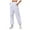 White, variant on Petite Pants for Women Elastic Waist Solid Color Joggers Drawstring Sweatpants Long Trousers Dressy Casual Purple XL
