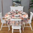 thumbnail image 2 of Pioneer Flower Floral Print Pattern Round Tablecloth 60"x60",Wrinkle Wipeable Table Cloth for Kitchen Dining Room Picnic Patio Party, 2 of 6