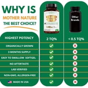 Mother Nature Organics Black Seed Oil Capsules 2000mg – 180 Softgels | Supports Heart, Immune & Digestive Health | Promotes Hair & Nail Strength