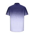 thumbnail image 5 of FAIWAD Men Colorblock Gradient Shirts Rolled Short Sleeve Button Down Tops Business Casual Tee Blouse, 5 of 5