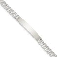 thumbnail image 1 of 925 Sterling Silver Curb Link Name Bar Identification Id Bracelet, 1 of 7