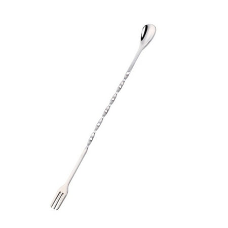 

VEAREAR Stirring Spoon Stainless Steel Double Head Long Handle Easy to Clean Food Grade Cocktail Stirrer Bar Bartender Essential for Gift
