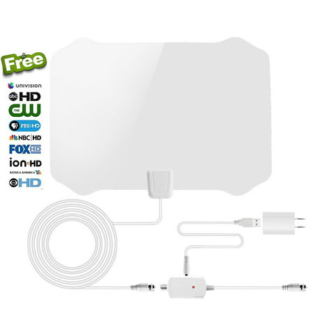 Newest 2019 HD Digital TV Antenna 50 Miles Range Support 4K 1080p & All Older TV's Indoor with Amplifier Signal Booster & 13ft Coax Cable Power (Best Power Amplifier 2019)