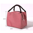 thumbnail image 3 of Tote Lunch Bag, Lunch Bag Insulated, 23*15*16cm, Stripe Pattern, Insulated Tote, Cloth Bag, Zipper Closure, Dual Handles, School Lunch Bag, Outdoor Picnic, 1 Pc, 3 of 4