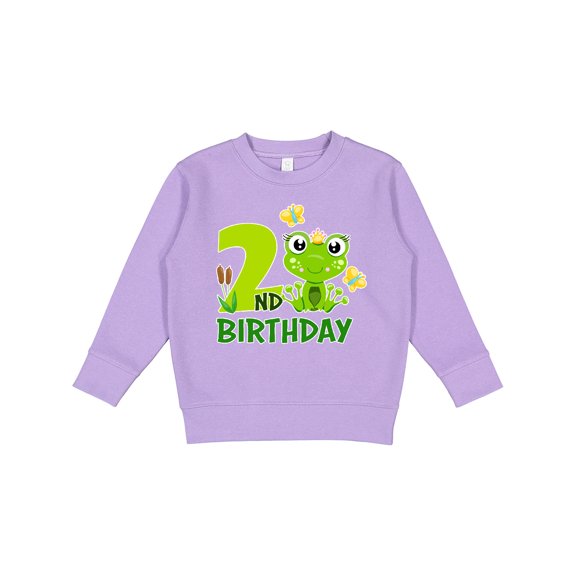 Inktastic 2nd Birthday Princess Frog Toddler Sweatshirt