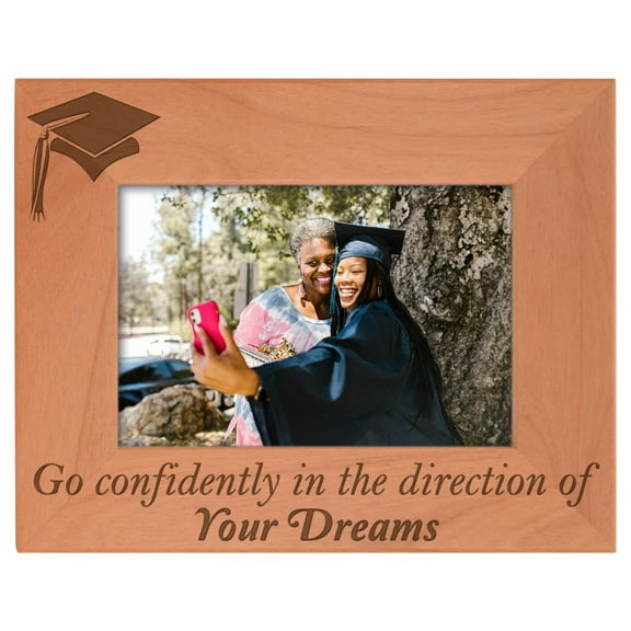 Gifts For All By Rachel Olevia Graduation Gift Graduating Senior Quote Grad Natural Wood Engraved 4x6 Landscape Picture Frame Wood