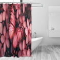 thumbnail image 2 of Fuzoiu pink butterfly Print Waterproof Shower Curtain 72x72in with Heavy Duty Metal Grommets,Machine Washable Spring Modern Shower Curtains, 2 of 5